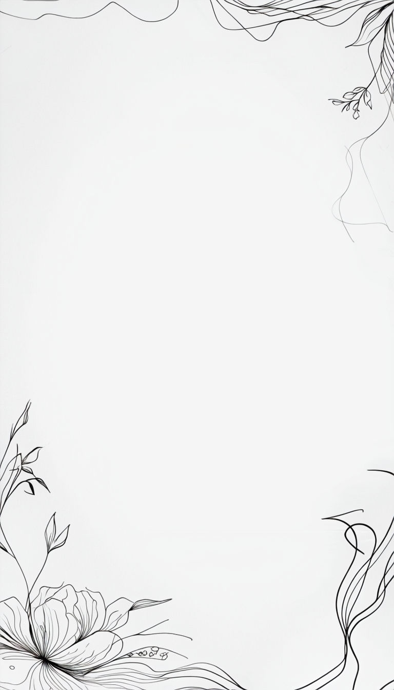 Minimalist Black and White Line Art Frame for Clean Aesthetics Social Media Post