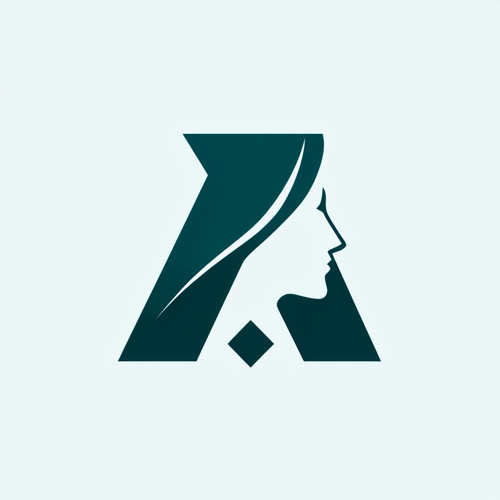 Modern Minimalist Dark Teal 'A' Logo Design