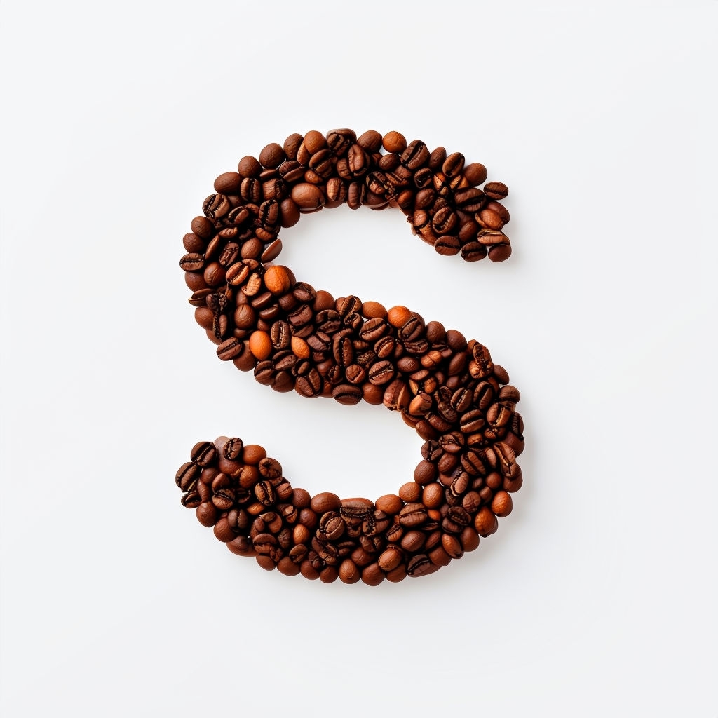 Coffee Beans Letter S Creative Logo Design Monogram