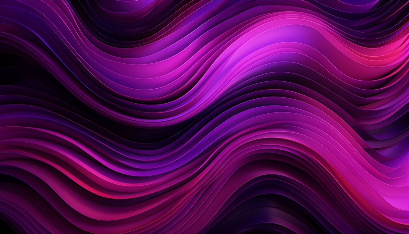 Vibrant Abstract Waves in Purple and Magenta Digital Background