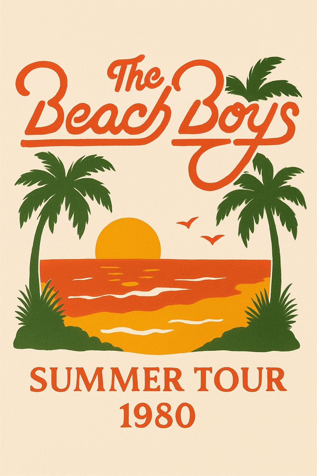 Vintage Beach Boys 1980 Summer Tour T-Shirt