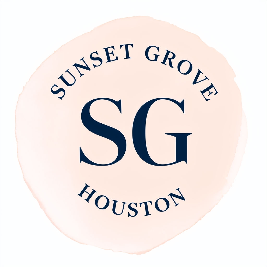 Elegant Sunset Grove SG Logo Design in Watercolor Style