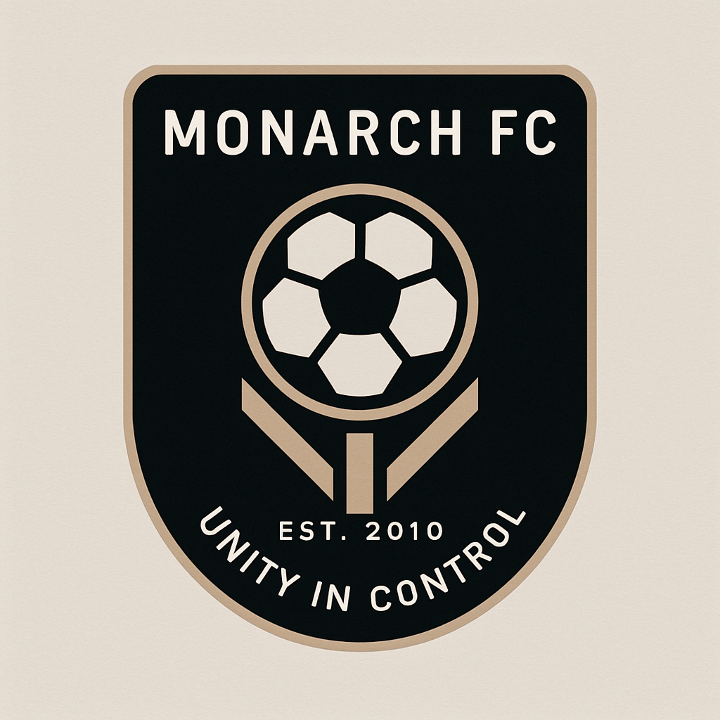Modern Shield Emblem Design for MONARCH FC Logo