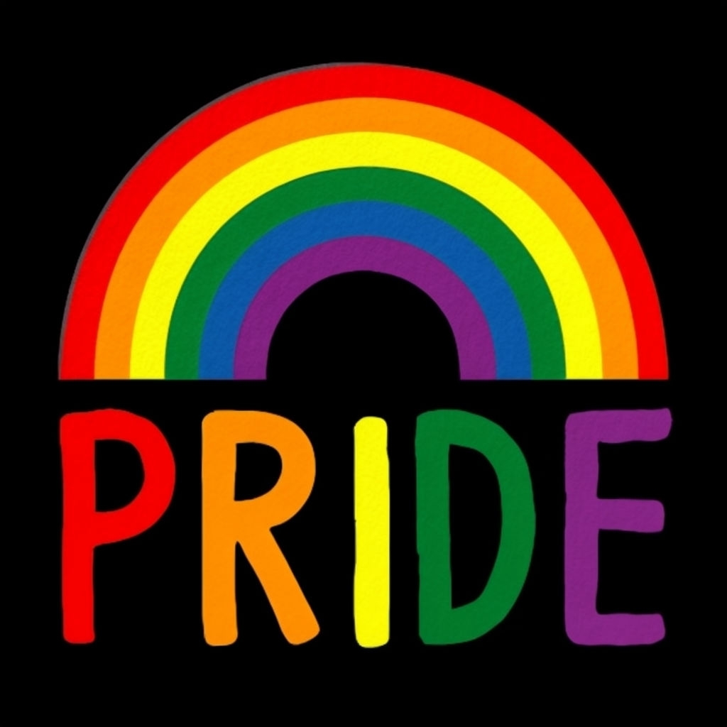 Vibrant Rainbow PRIDE Graphic Design T-Shirt