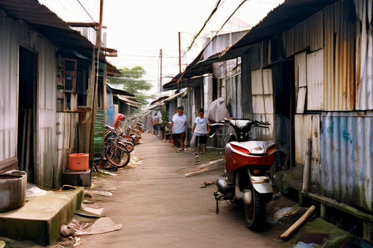 Philippine squatters settled in an urban alley by Oahu Mm - Playground