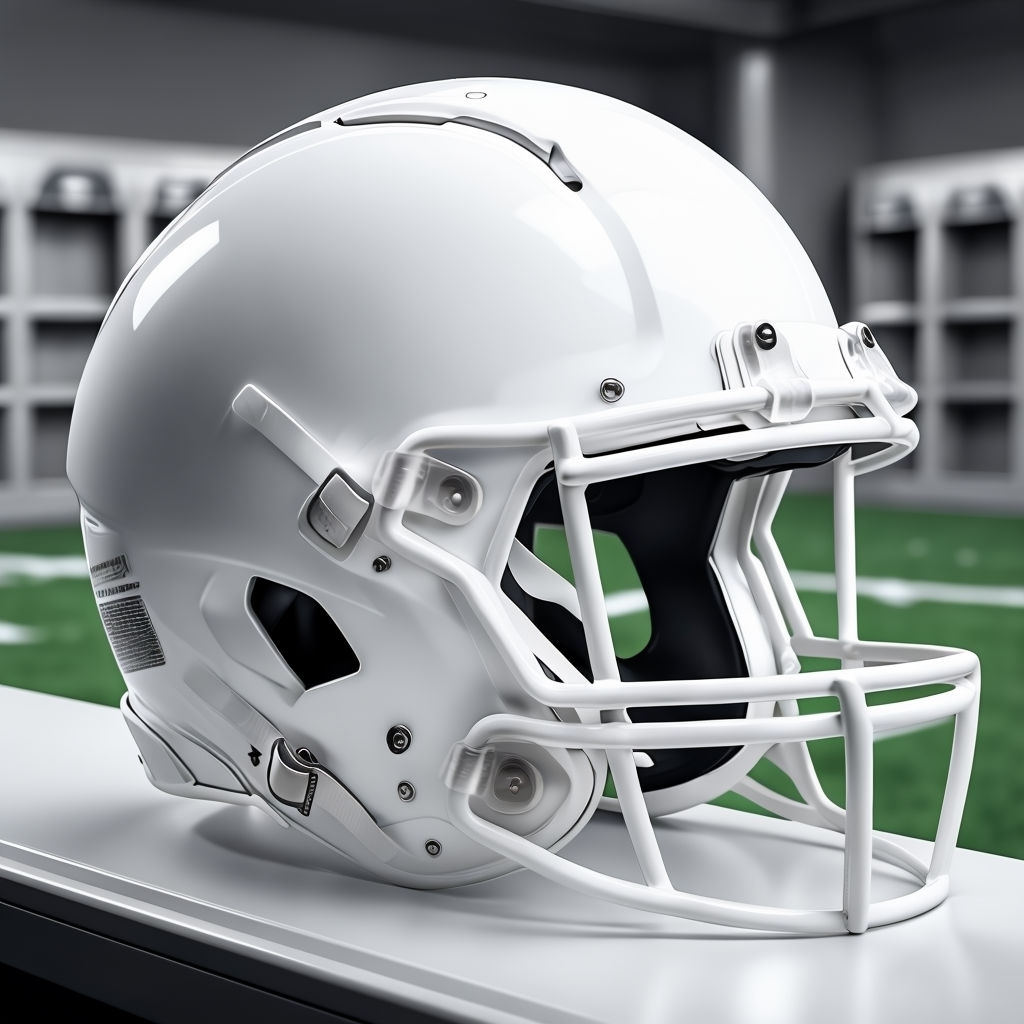 Professional White Football Helmet Mockup for Branding