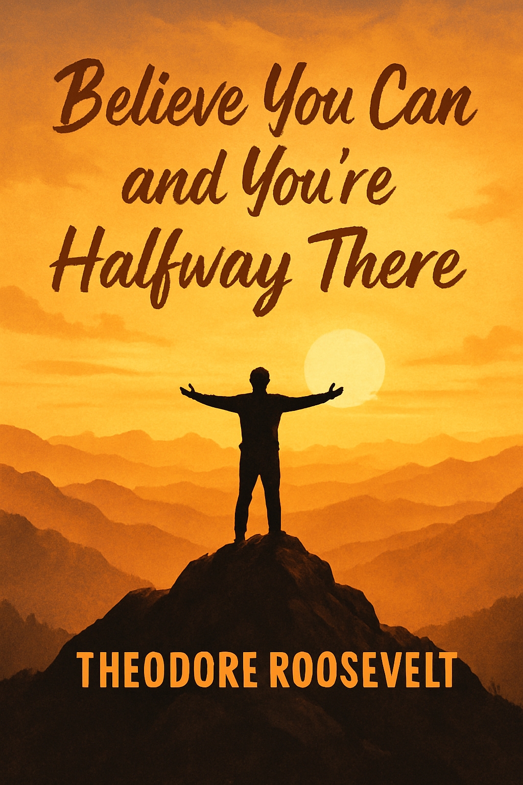 Empowering Believe You Can Motivational Poster Design EBook Cover