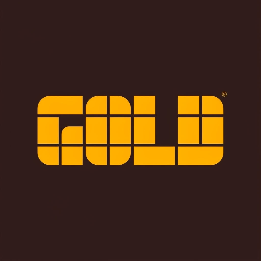 Modern Minimalist GOLD Typography Vector Logo