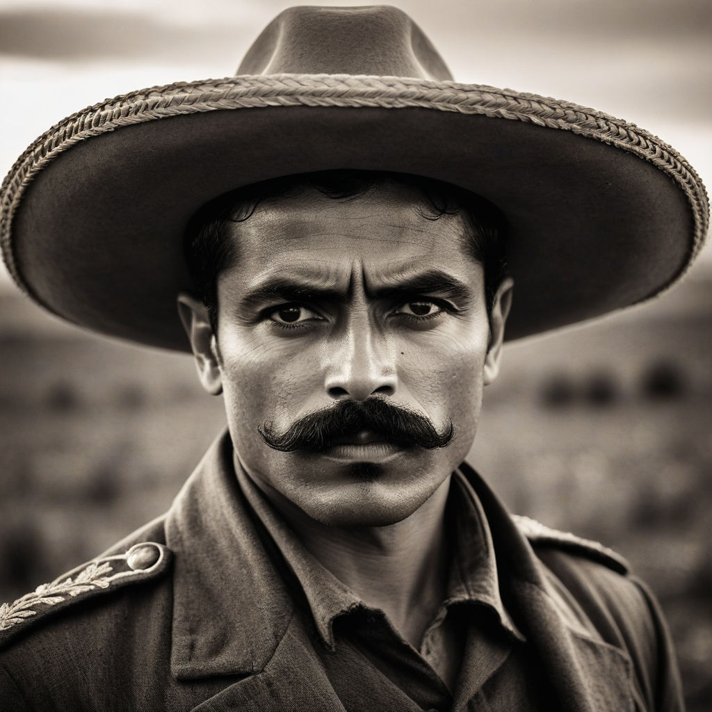 Emiliano Zapata captured in a revolutionary tableau by Subquantik Music
