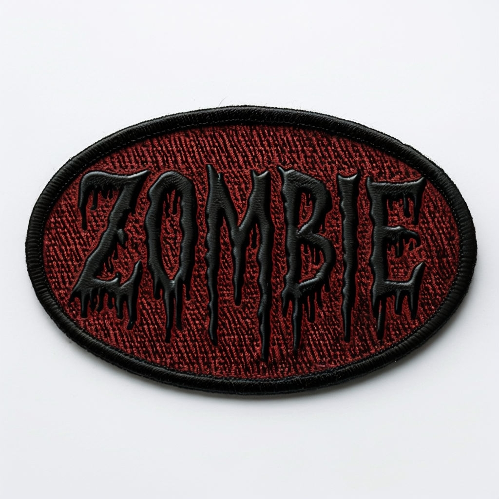 Gothic Dripping Zombie Embroidered Patch for Hats