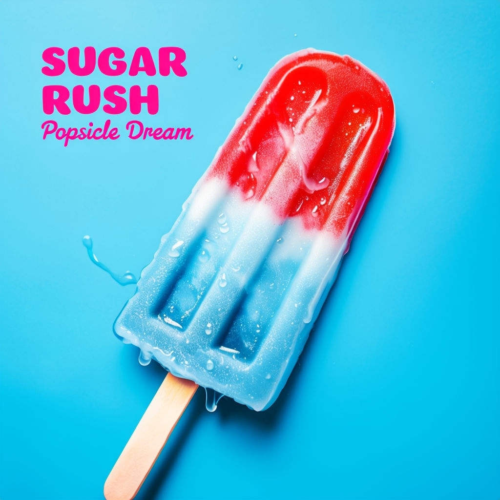 Vibrant Melting Popsicle Summer Art for Fun Pop Album Cover