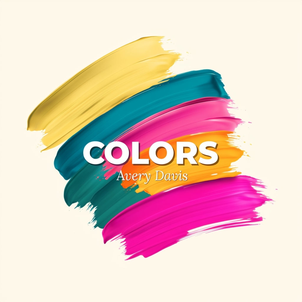 Vibrant Brushstroke Colors Album Cover Design by Avery Davis Spotify Album Cover