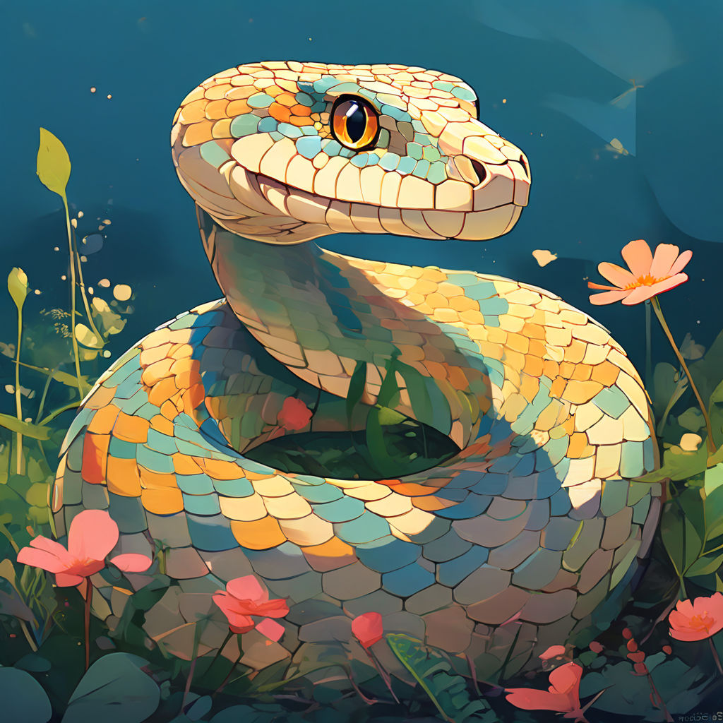 A cute snake by сергей стубров - Playground