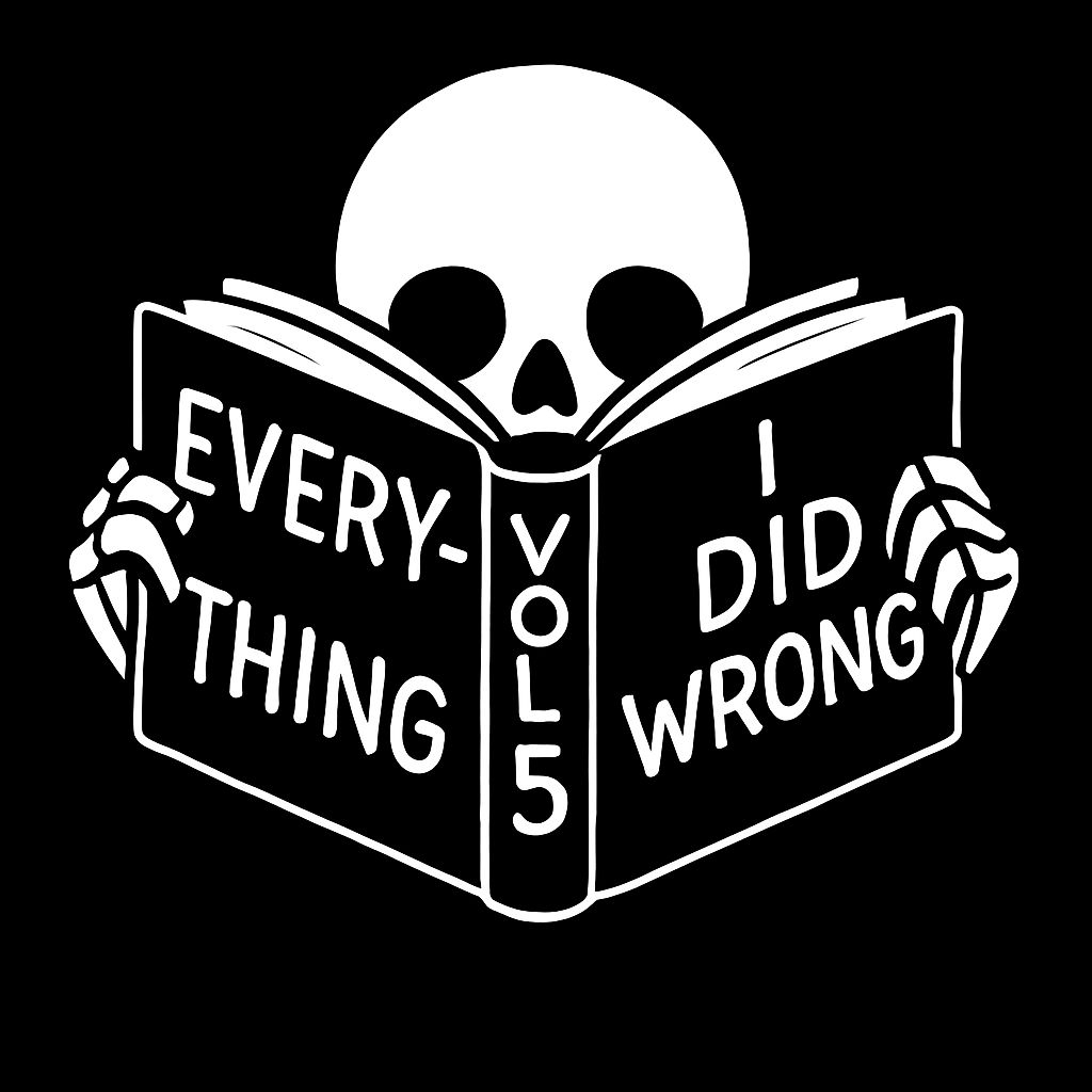 Eerie Skull Reading Book with Dark Humor T-Shirt
