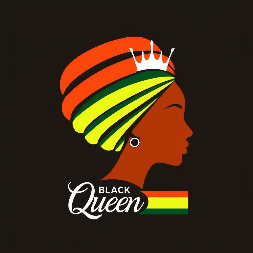 Empowering Black Queen Silhouette Graphic T-Shirt