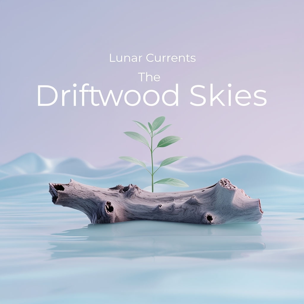 Serene Driftwood Skies Modern Abstract Art for Spotify Album Cover