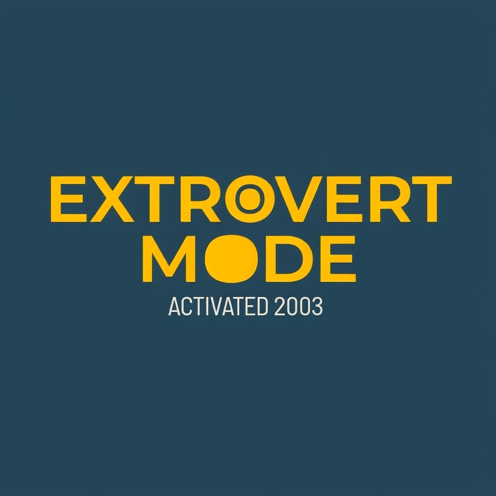 Extrovert Mode Minimalist Typography Design T-Shirt