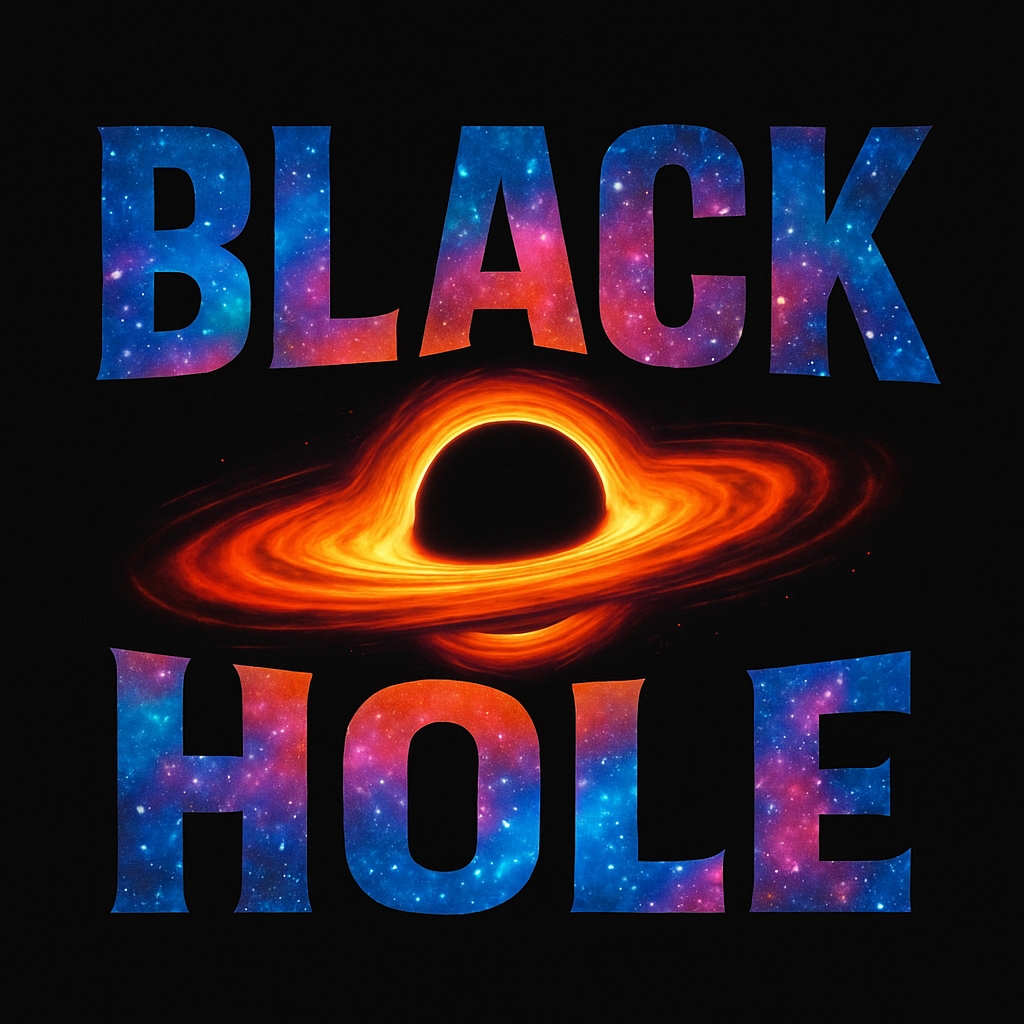 Bold Black Hole Cosmic Design T-Shirt