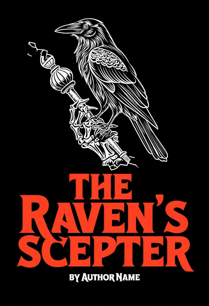 The Raven's Scepter Dark Fantasy Ebook Cover Illustration