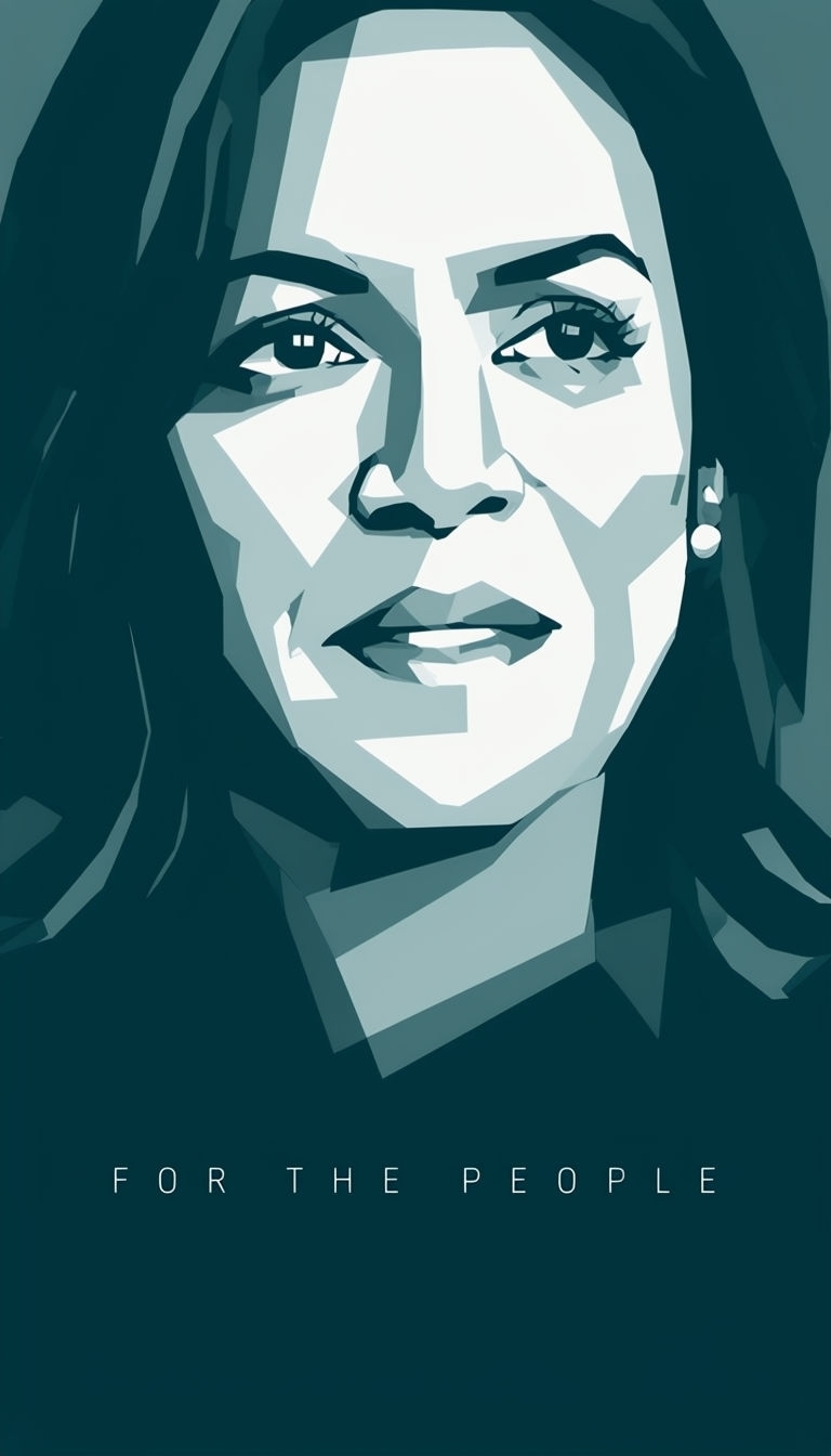 Abstract Kamala Harris Geometric Art for the People Social Media Post ...