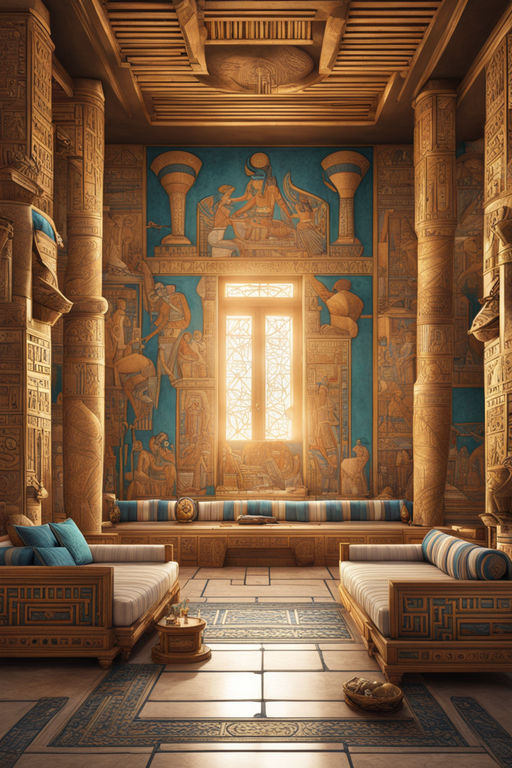 Interior design Futuristic ancient Egyptian house by panca longok ...