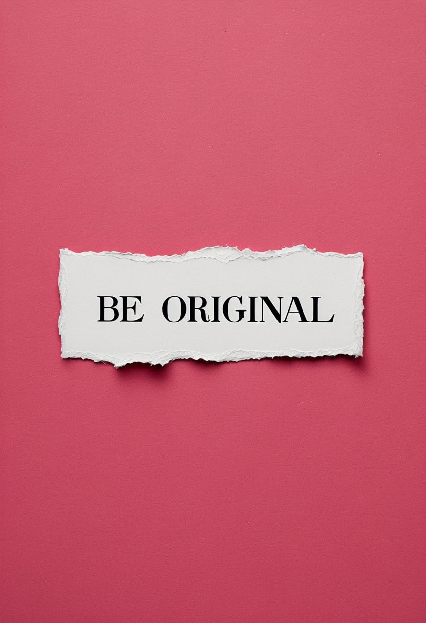 BE ORIGINAL Torn Paper Design on Deep Pink Phone Case Cover