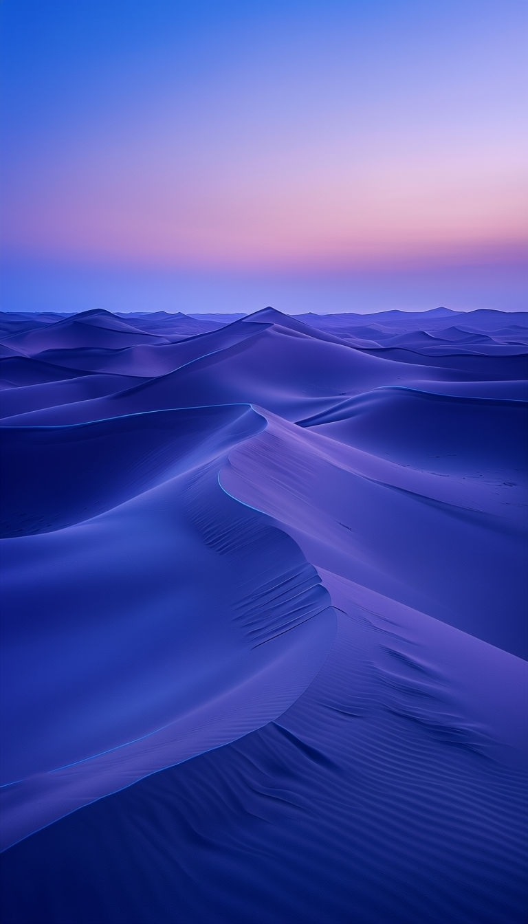 Majestic Twilight Sand Dunes Landscape Art Mobile Wallpaper