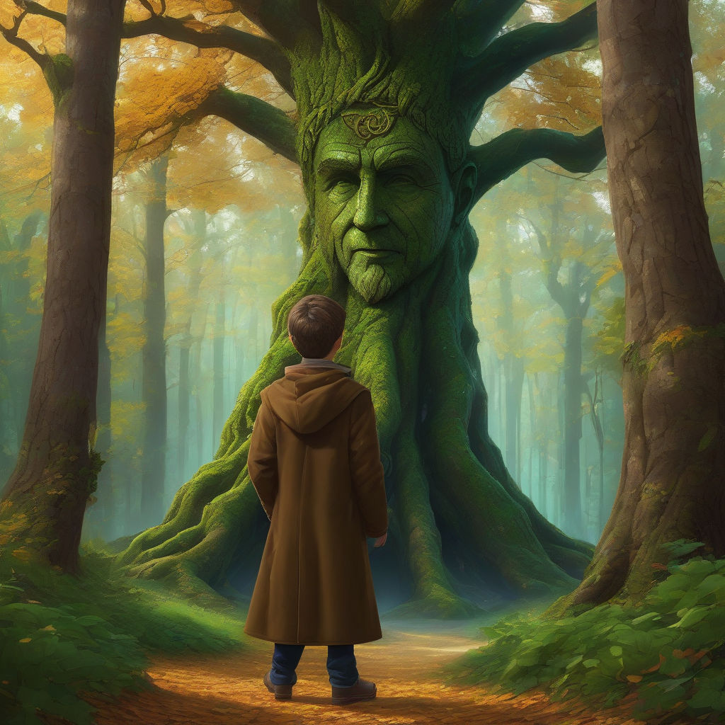 Magnificent magical tree that has the human face of a wise o... by Ian ...