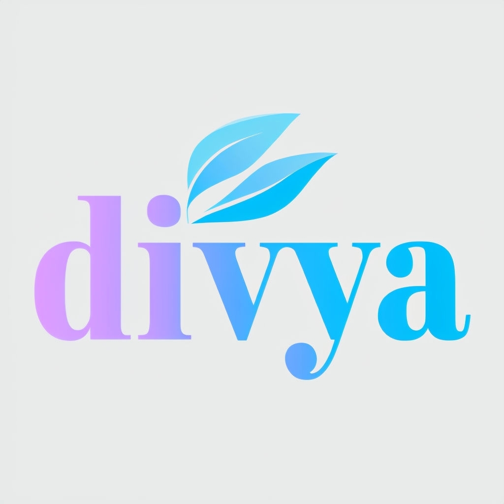 Gradient Lavender to Sky Blue Leaf Logo Design