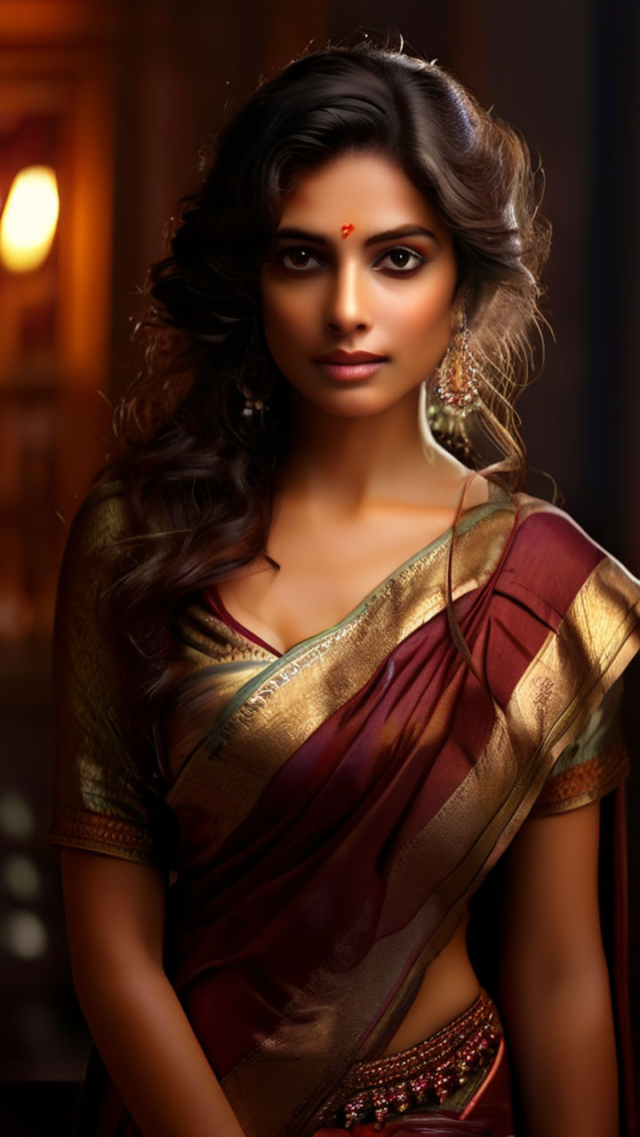 beautiful indian woman in saree