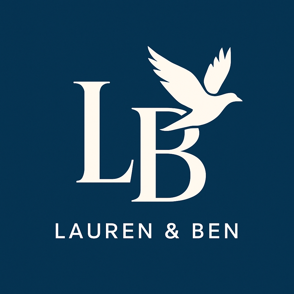 Elegant Minimalist LB Logo with Bird Design Monogram
