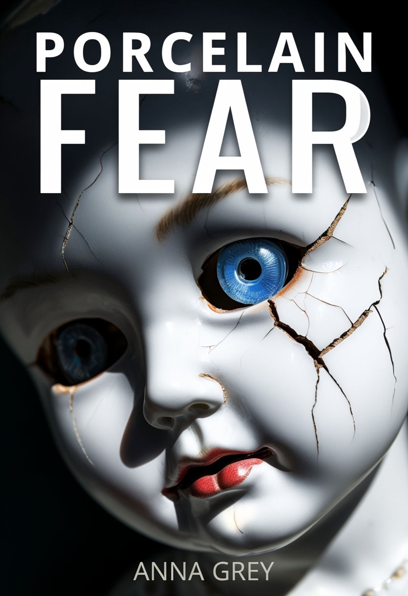 Psychological Thriller with Cracked Porcelain Doll EBook Cover