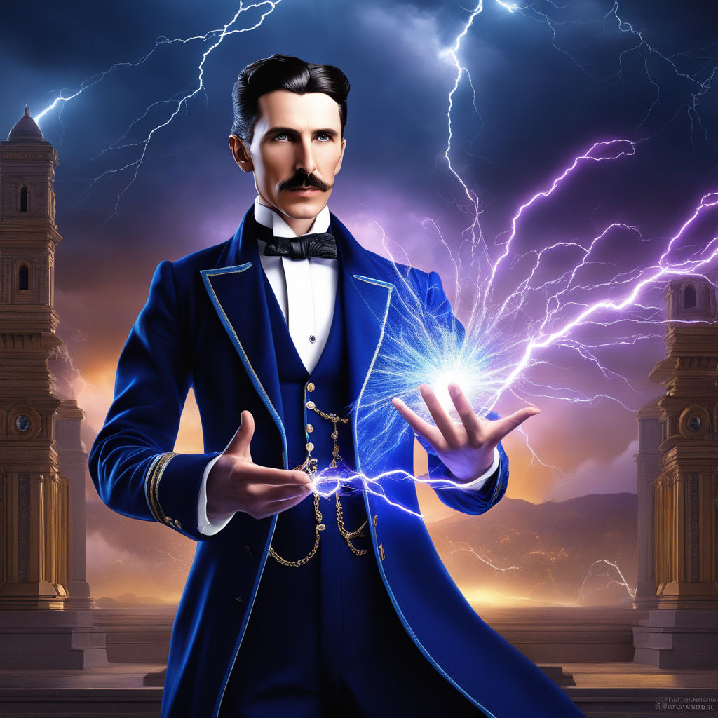 Nikola tesla as an arcane storm electric ligthning mage by Lukegear ...