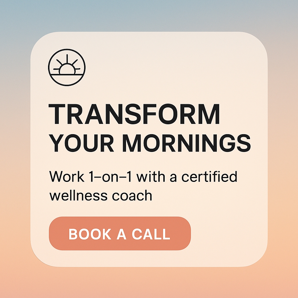 Transform Your Mornings Wellness Coaching Advertisement