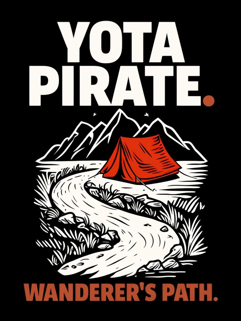 Yota Pirate Adventure Path with Camping Tent Poster