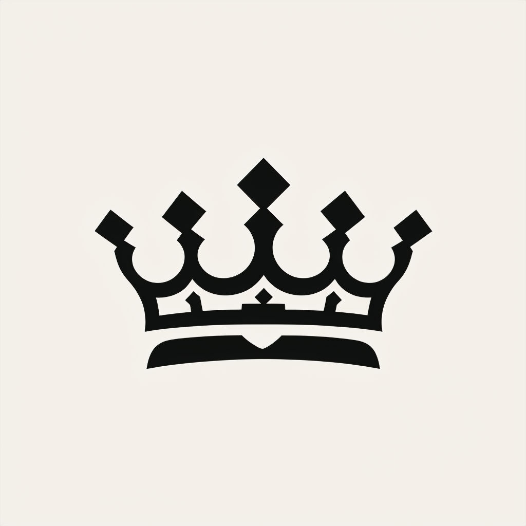 Elegant Minimalist Black Crown Logo Design