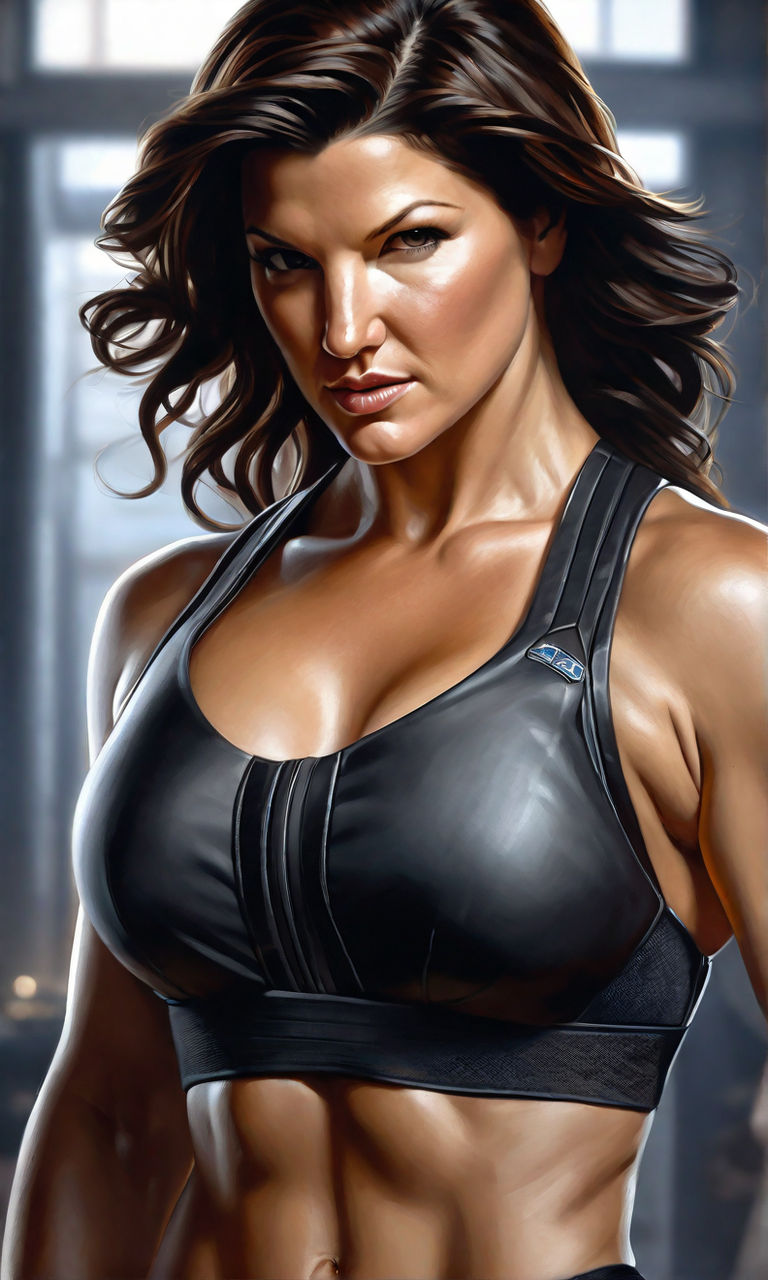 A Gina Carano Look-alike warrior Scandinavian FEMALE CHARACTER