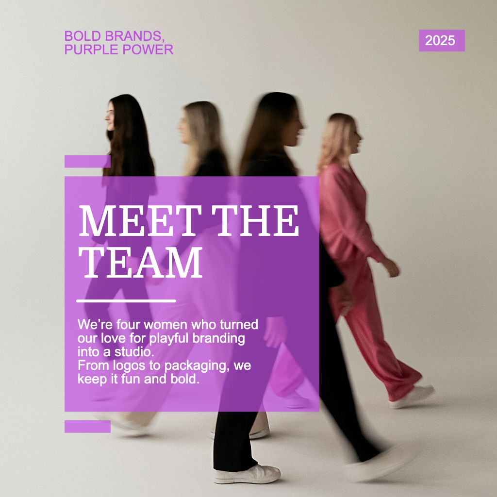 Stylish Women Team Walking Promotional Advertisement for Instagram Posts