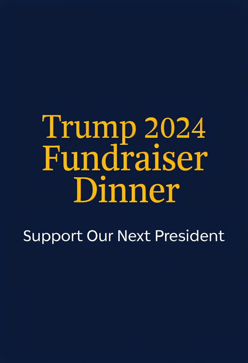 Trump 2024 Fundraiser Dinner with Support Our Next President Poster