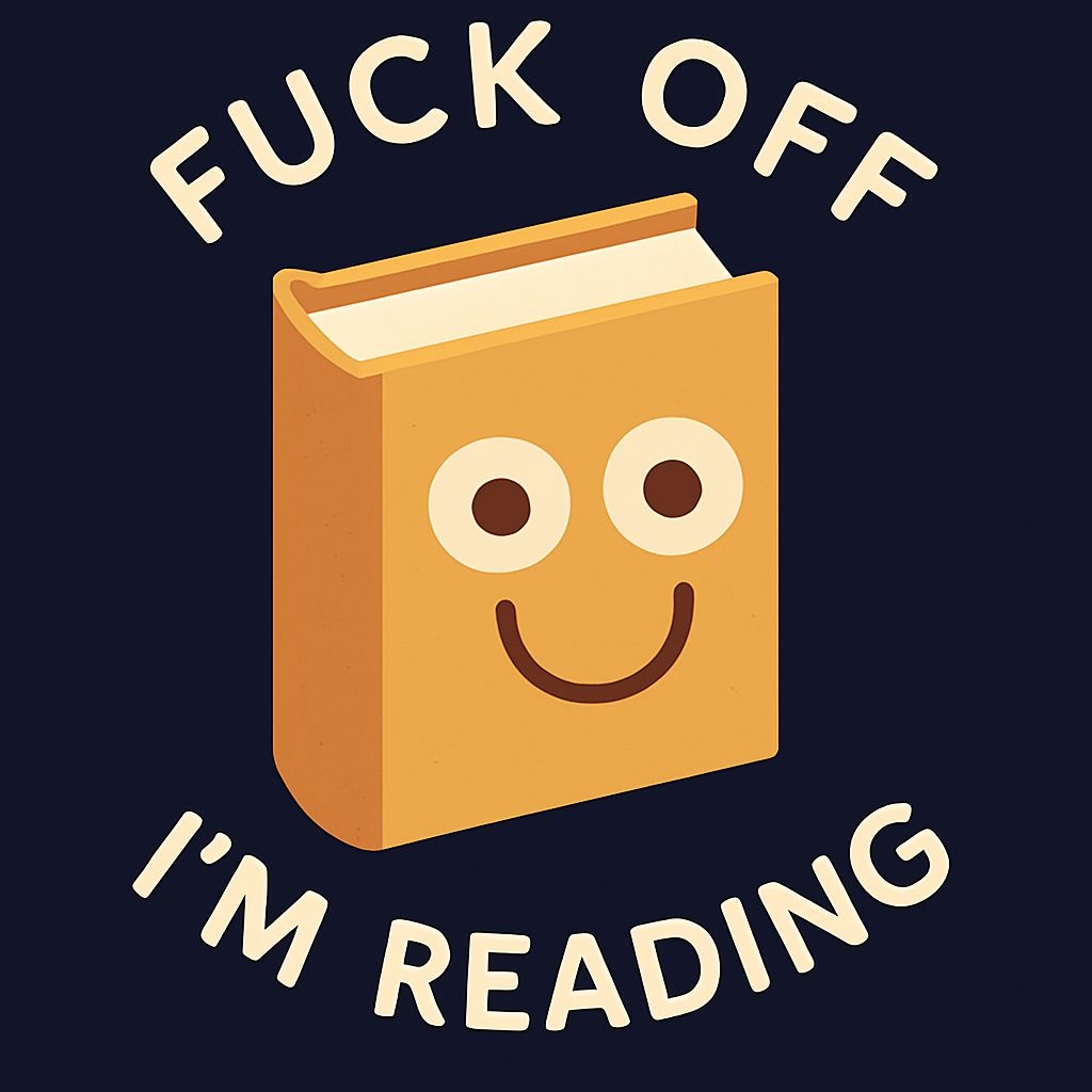 Playful Cartoon Book with Funny Quote T-Shirt