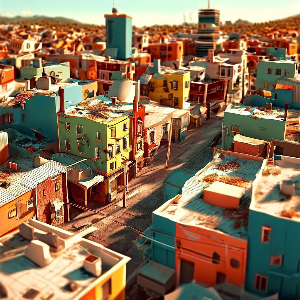 3D digital render of an interactive map of a town by Lada Żyzniewskа ...