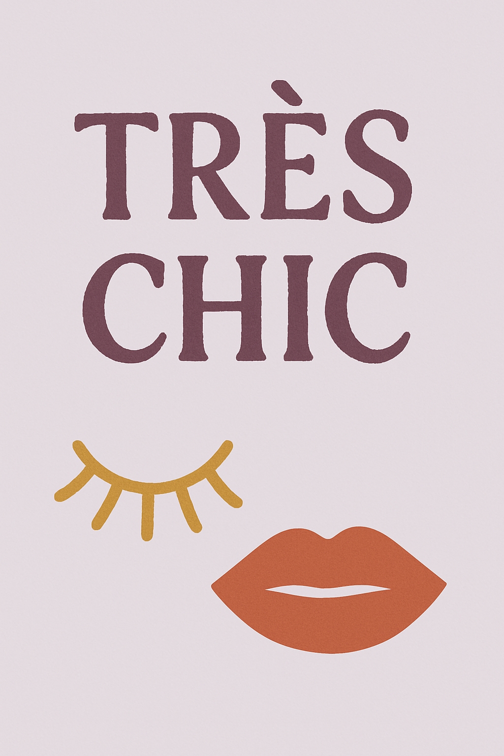 Trés Chic Minimalist Design with Whimsical Elements Poster