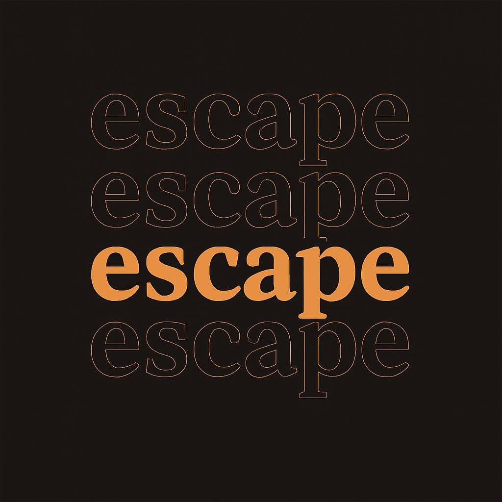 Modern Minimalist Escape Typography T-Shirt