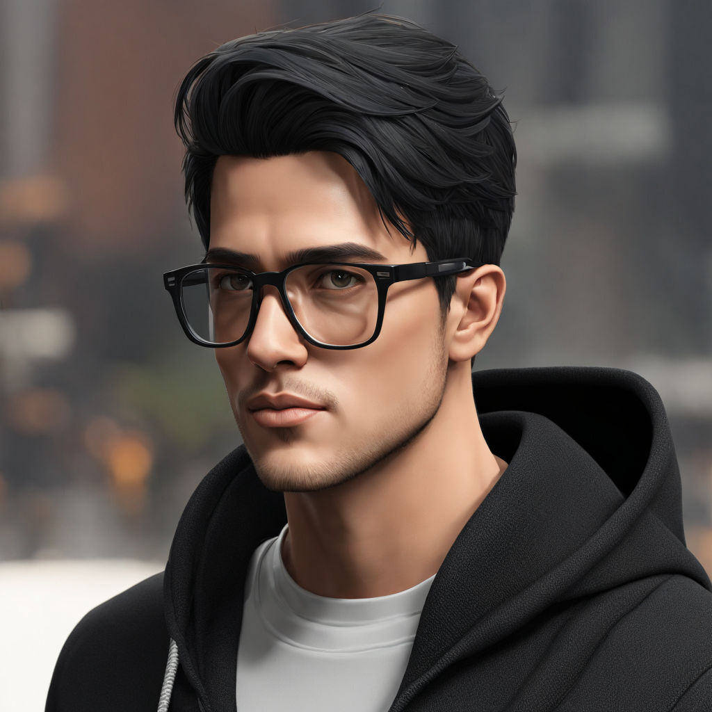 Create a male avatar with straight black hair by Gautam Rai - Playground