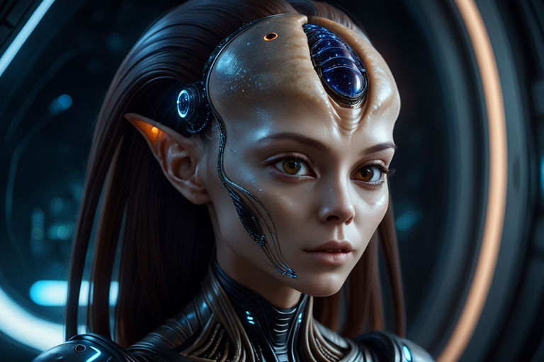 Bust of a beautiful female alien" <!-- -->- Playground