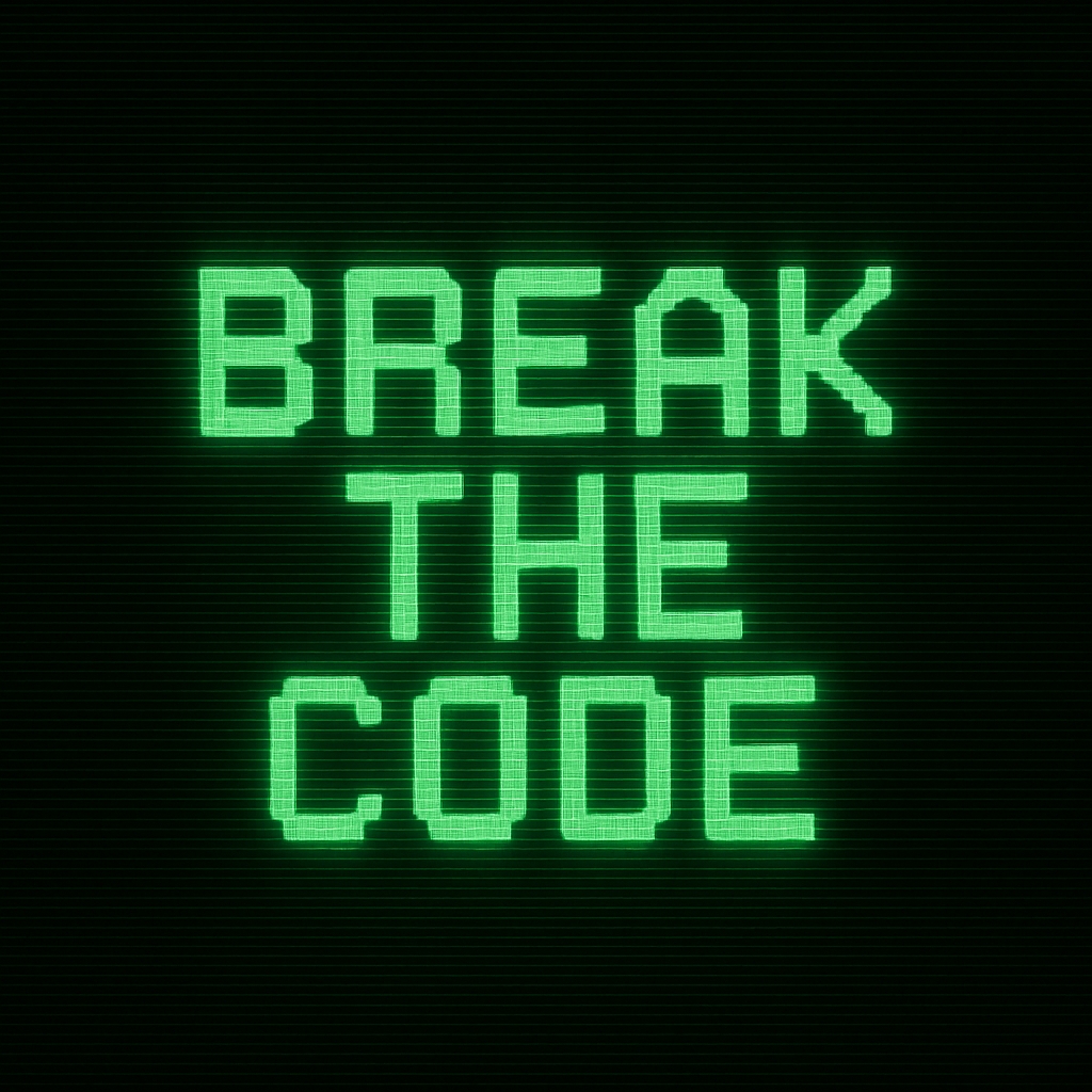 Break the Code Neon 8-Bit Style T-Shirt