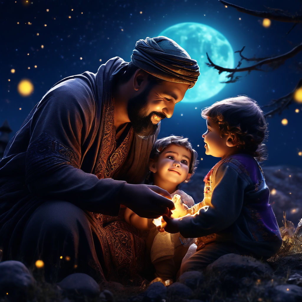 Father Showing Eid Ul Azha Moon to children and family by TossyTech ...