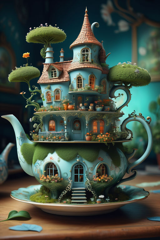 Alexander Jansson-inspired teacup house by Светлана Афанасьева - Playground