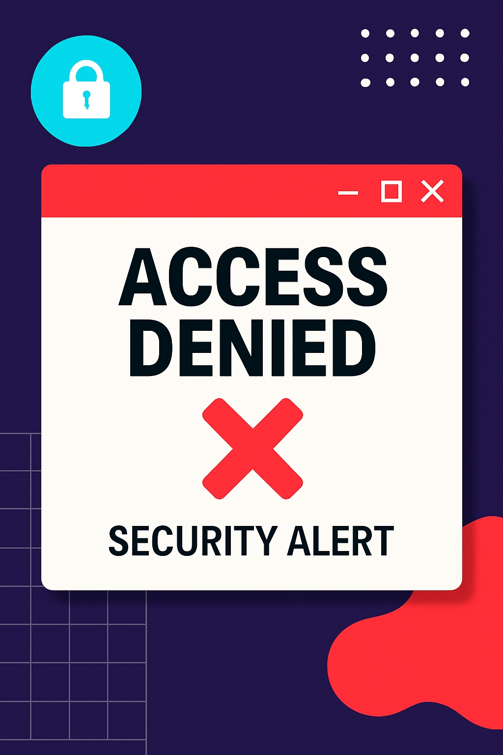 Access Denied Security Alert Digital Illustration for Social Media Post
