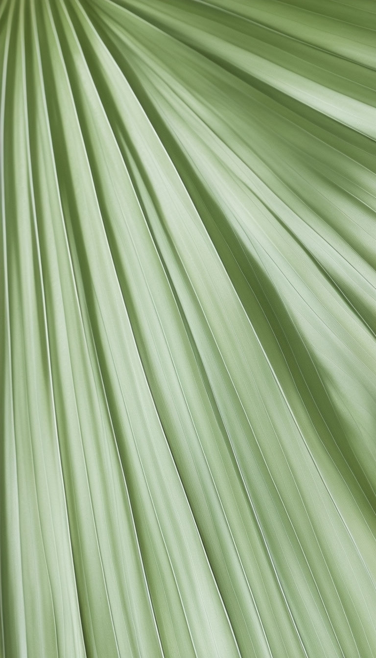 Elegant Pale Green Palm Leaf Close-Up Photography Phone Case Cover